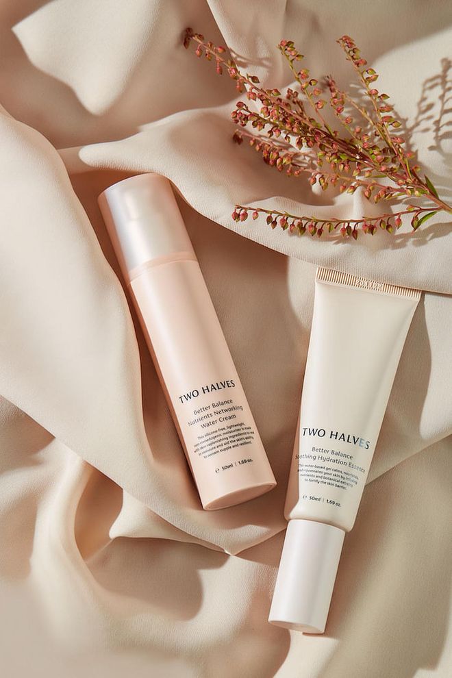 From left: Better Balance Nutrients Networking Water Cream & Soothing Hydration Essence (Photo: Two Halves)