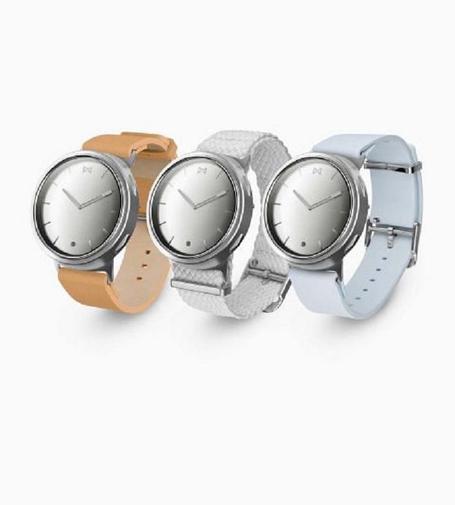 You'd never guess from the minimalist exterior exactly how much the Phase Silver can do. From fitness tracking and alerts to an array of customizable notifications, the undercover smartwatch also comes with tons of optional straps perfect for multiple looks—or disguises. Misfit Phase Silver ($195) and Misfit Phase Assorted Straps 3-Pack in Seaside ($60), misfit.com