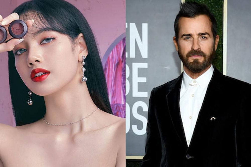 Blackpink's Lisa (Photo: MAC) and Justin Theroux (Photo: Getty Images)