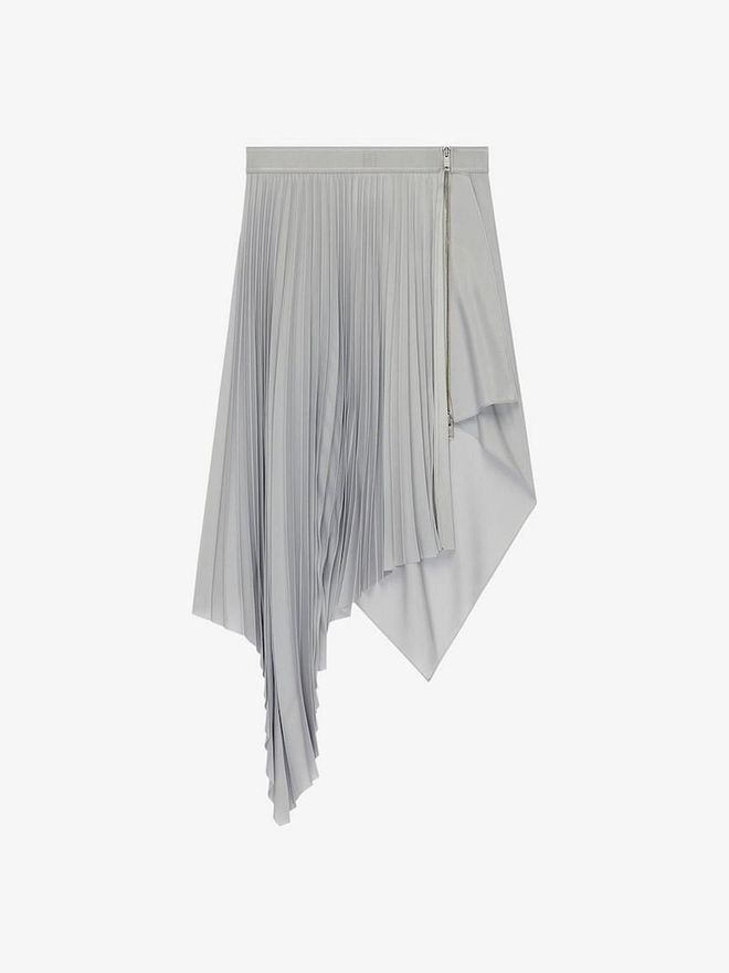 Asymmetric pleated skirt, $1,900, Givenchy