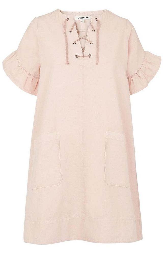 The ultimate easy, thrown-on dress, Whistles delivers once again with this powder pink tunic dress.