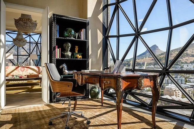 Newly opened within the top six floors of a historic grain silo, Cape Town’s aptly named hotel, The Silo, rises above the rest. From its Penthouse, the building’s iconic “pillowed glass” windows capture the city’s brightest sites, from Table Mountain to Lion’s Head, and Signal Hill. Photo: The Silo