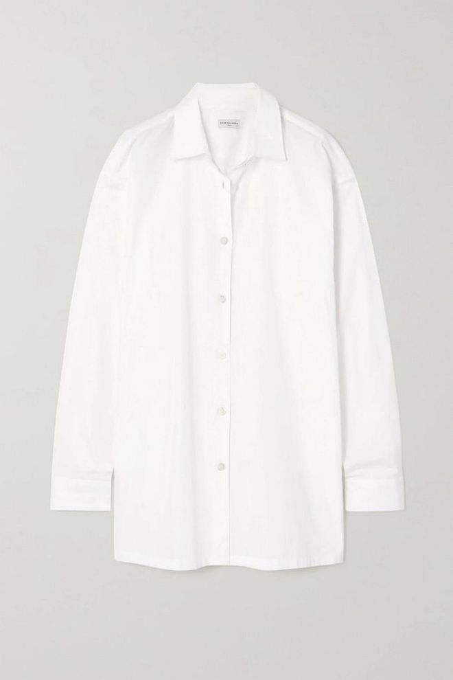 Cassido Oversized Cotton-Poplin Shirt, $506, Dries Van Noten at Net-a-Porter (Photo: Net-a-Porter)