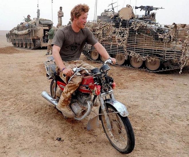 Can we talk about how good Harry looks covered in a layer of dirt? This gem of a photo is from the Prince's time in Afghanistan, and we can probably all agree that Dirty Prince Harry = The Best Prince Harry.