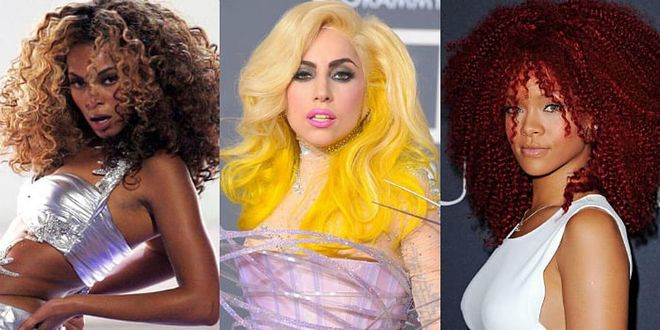 Beyoncé, Lady Gaga, and Rihanna have all adapted and owned their own versions of powerful hair looks.

Photo: Getty