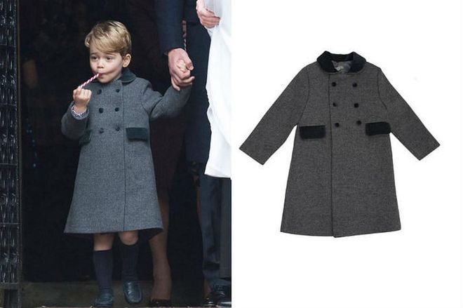The ultra-tailored and classic peacoat shown here on Prince George sold out just moments after he was photographed in it, but Pepa &amp; Co. has been makes other similarly chic outerwear preferred by Will and Kate for their little royals. Photo: Getty