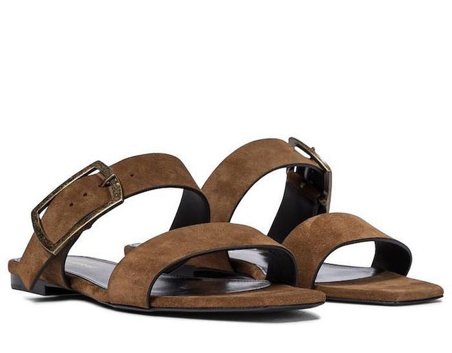 Saint Laurent Oak Suede Sandals