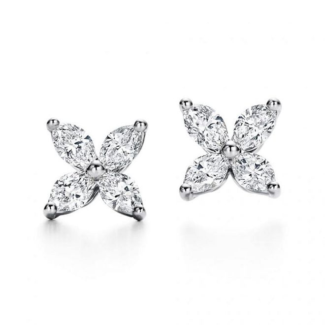 Tiffany Victoria platinum medium earrings with diamonds, $16,200 (Photo: Tiffany & Co.)