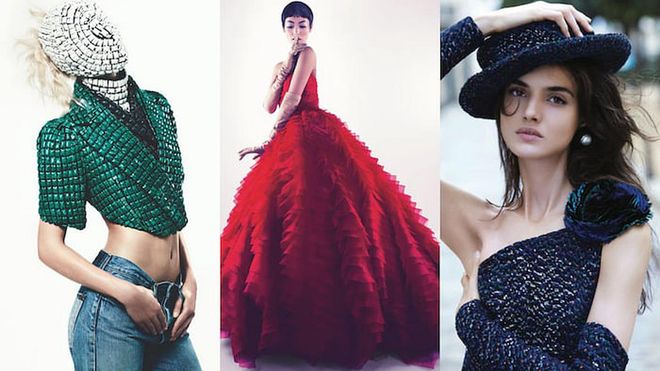 From left: Maison Margiela Artisanal (December 2013); Chinese supermodel Liu Wen in Dior Couture (June 2012); and Chanel Haute Couture (December 2017)