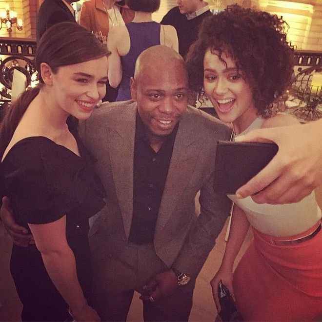 Meeting Dave Chappelle at the 'Game of Thrones' Season 5 premiere.