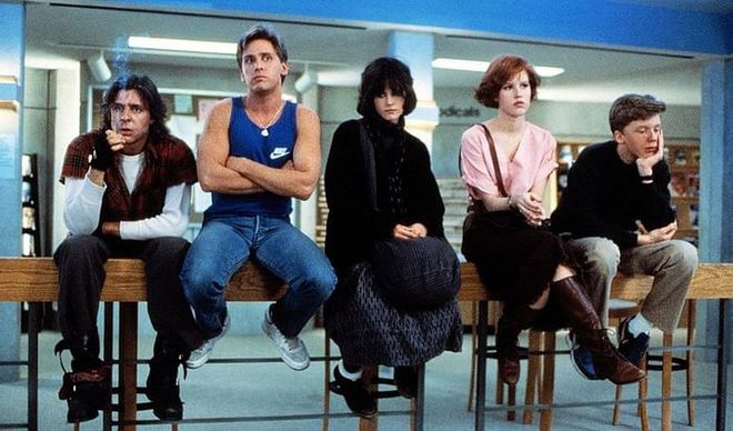 Okay, so there were only two girls among the original film's detention-bound teens, but for such a seminal pop culture collective, we think a little gender-swapping is in order. Bonus: The super-easy yet distinctive wardrobe makes this an ideal choice for those last-minute party invites. Photo: Universal Pictures
