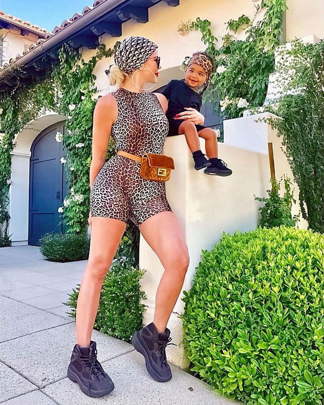 Not one to pass up on outfit coordinating herself, the other Kardashian sister recently posted a coordinating leopard print outfit with her and her daughter, True Thompson.

Photo: Instagram
