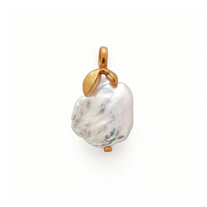 Keshi Pearl Pendant Charm (18ct Gold Plated Vermeil), $165