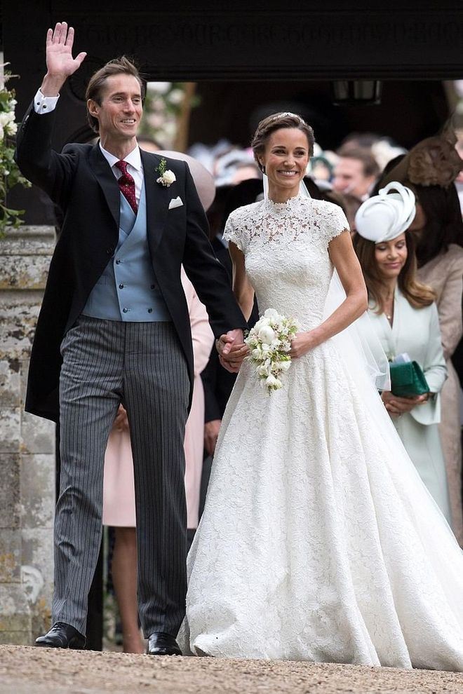 Pippa and James helped us feed our (semi) royal wedding fix when they wed at St. Marks Church in Englefield, followed by a reception at the Middleton home in Bucklebury. The much-speculated bridal party included Prince George and Princess Charlotte as a page boy and bridesmaid. The bride's much anticipated custom gown was designed by friend and Brit, Giles Deacon. Photo: Getty 