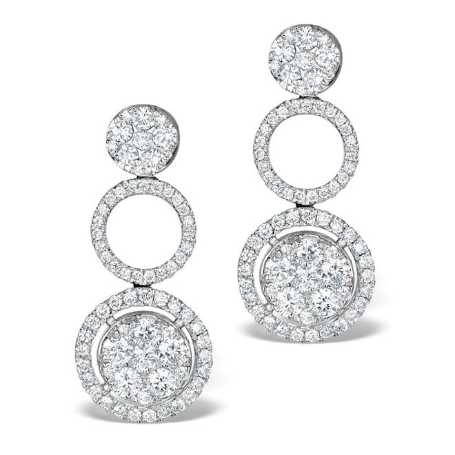 Athena diamond drop earrings (3 ways), TheDiamondStore.co.uk