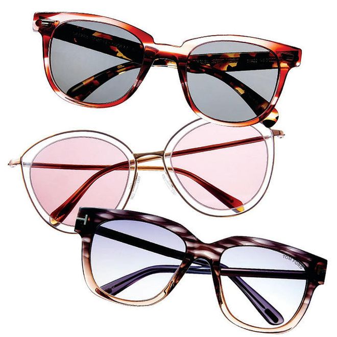 Before you jet off on your sunny beach vacation, arm yourself with a new pair of sunglasses from EYE WERKS. With frames from the likes of Tom Ford and Oliver Peoples, your new shades will elevate your poolside style and protect your peepers at the same time. (Red and pink sunglasses, Oliver Peoples. Sunglasses, Tom Ford)