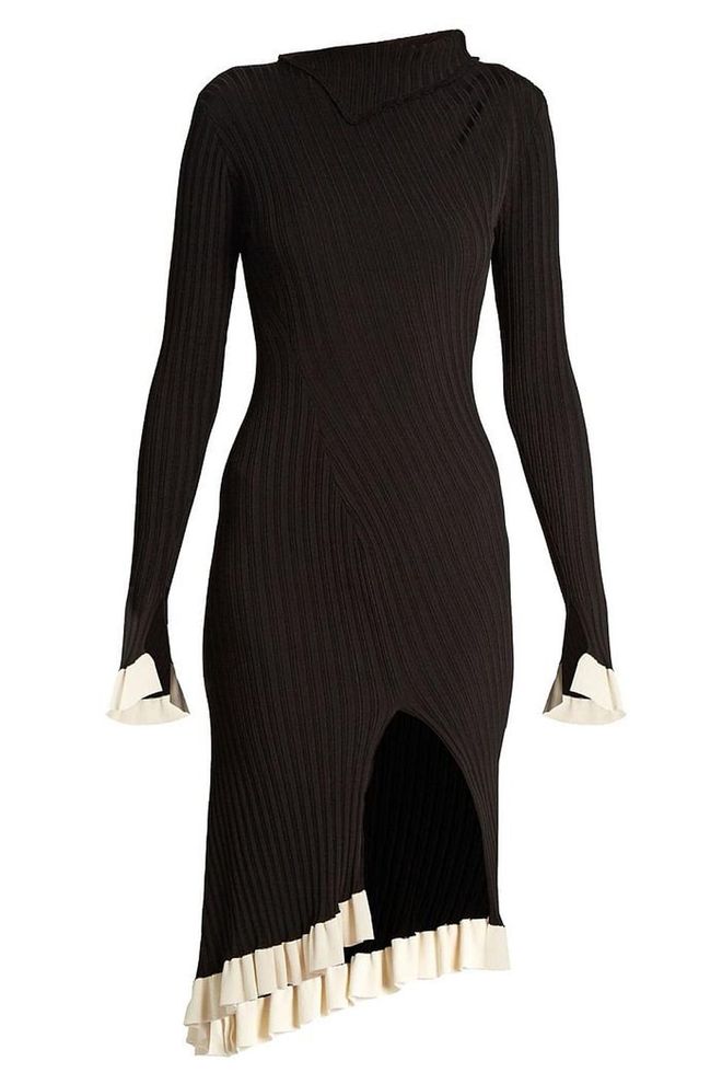 We love the girly ruffles on this elegant frock. Esteban Cortázar knitted dress, £1000. 