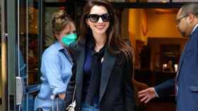 Anne Hathaway Oversized Blazer