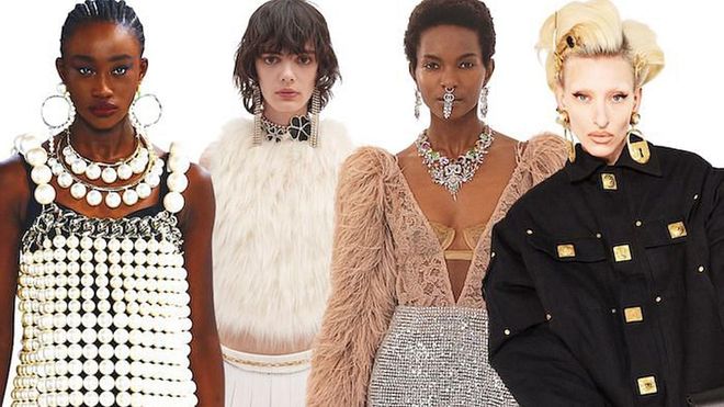Photos (from left): Dolce&Gabbana, Saint Laurent, Gucci and Schiaparelli