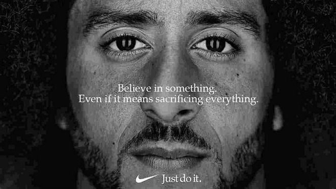 In one of the fashion industry's most meaningful moves of 2018, Nike cast Colin Kaepernick as the face of its new "Just Do It" campaign. Kaepernick, who began kneeling during the National Anthem to peacefully protest police brutality and racial injustices against the African American community, hasn't been signed to an NFL team since 2016 due to controversy surrounding his activism. Nike went on to broadcast the inspiring commercial during the NFL season opener in September—further making a powerful statement.