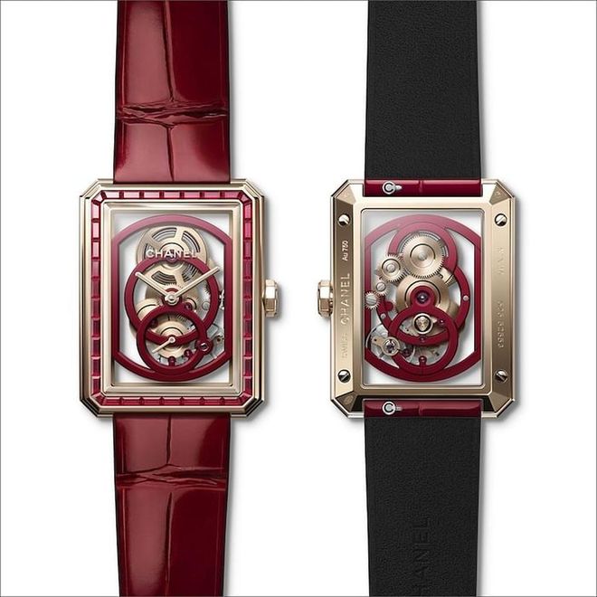 The front and back of the Boy.Friend Skeleton Red Edition. (Photo: Chanel)
