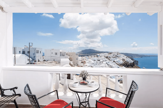 The contrast between the white stucco cliffside buildings and the indigo Aegean Sea makes for endless Instagram opportunities. Take part in the island lifestyle by lazing on the beach, never straying too far from a glass of vino, and staying somewhere with a spectacular view. Photo: Airbnb