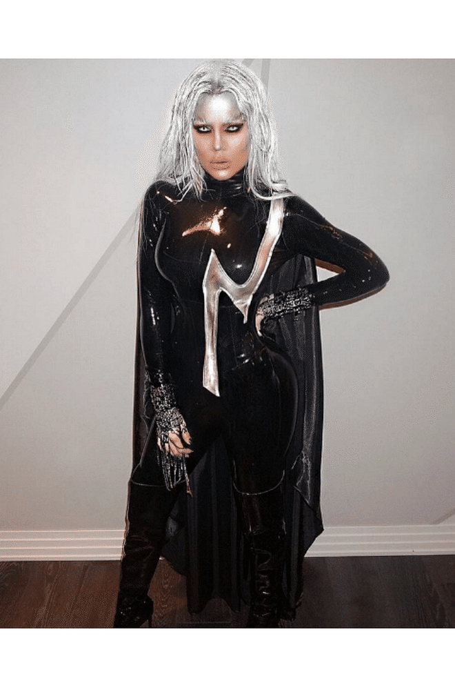 The reality star dressed as Storm. 