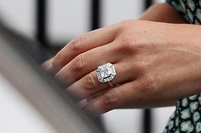 Pippa Middleton's Art Deco, 5-carat engagement ring cost James Matthew approximately $120,000 (£92,671).