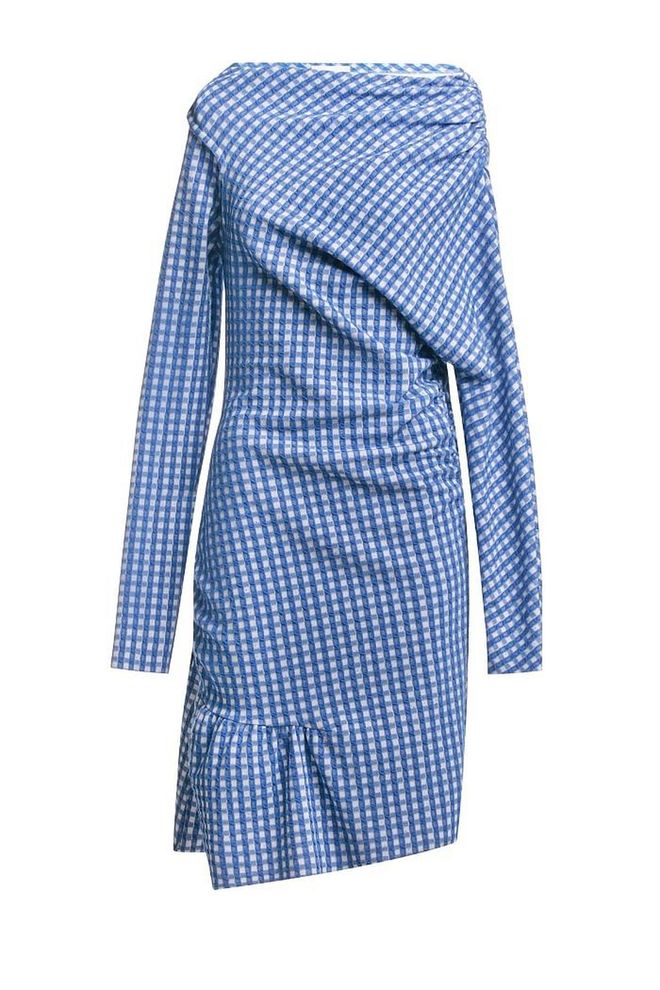 Gingham grows up with Bimba & Lola's fitted gingham dress.