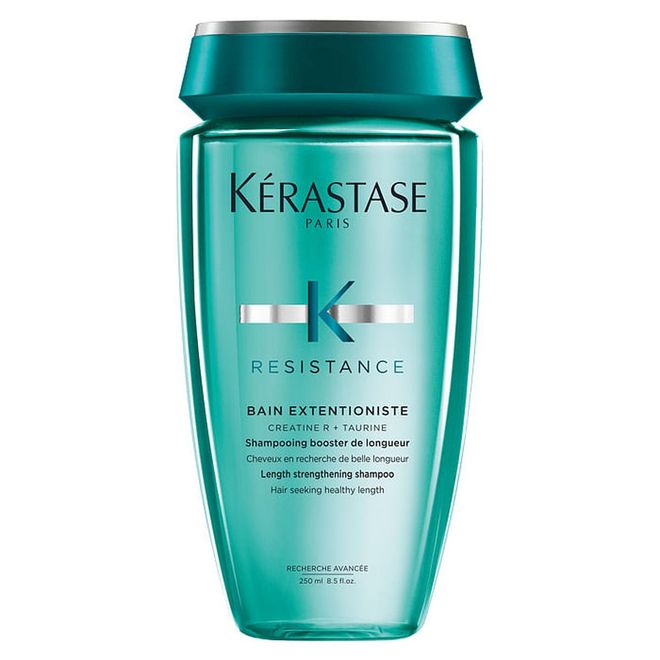 Transform weakened hair that’s prone to breakage with this delicate daily treatment that doesn’t merely leave strands soft to the touch, but also boosts resilience and elasticity, while rebuilding hair fibre.

Résistance Bain Extentioniste, $39, Kérastase