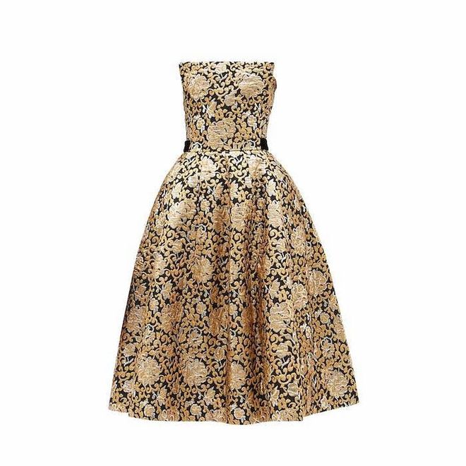 The Goddess Floral Brocade Midi Dress, $4,795, The Vampire's Wife at MatchesFashion