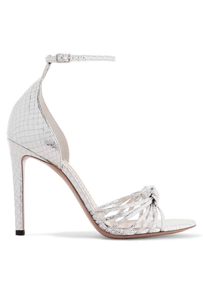 Show off your wedding pedicure in these strappy sandals.
Leather shoes, £610