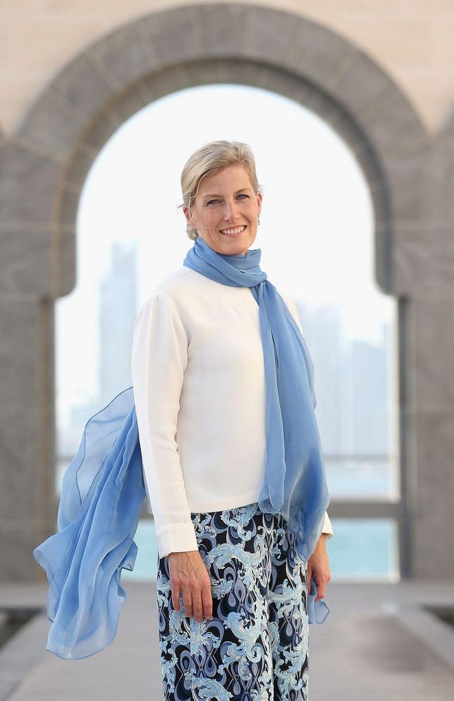 Sophie, Countess of Wessex, poses for a portrait while on a visit to Qatar.
Photo: Getty