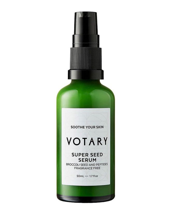 A heavy dose of essential oils makes a lot of plant-based serums unsuitable for sensitive skin. Votary has side-stepped any potential irritation issues by packing this peptide serum with broccoli, oat and chia extracts to calm redness while fortifying the skin barrier.

With the microbiome balanced and happy, skin glows – without the need for harsh actives.