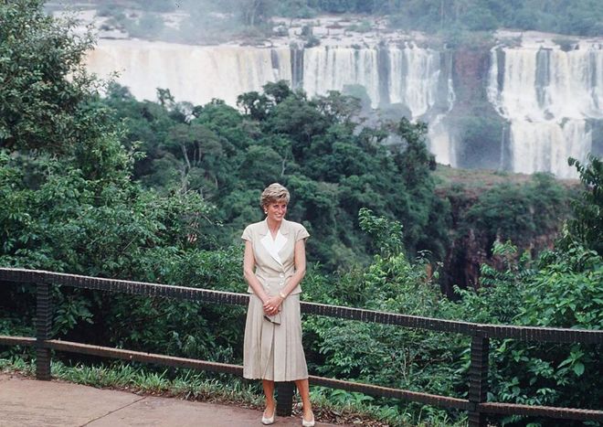 Posing in front of Cataratas Waterfalls in Brazil.

