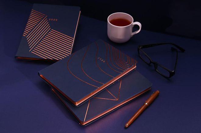 What better way to set goals for the new year than with a snazzy 2020 diary? Colins Debden's 2020 collection features diaries that come in glitzy copper accents and bright rainbow hues. We especially like their Vanguard collection that puts a contemporary spin on a typical diary. It includes an expandable inner pocket for any loose storage, in three different A5 designs. 