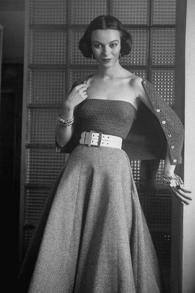 A model wears a tweed fashion look.

Photo: Getty
