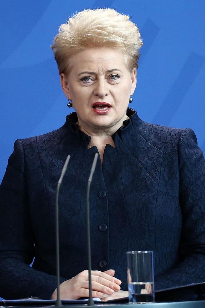 Grybauskaitė became the first female president of Lithuania when she was elected in 2009, and became the first-ever president to serve two consecutive terms when she was re-elected in 2014.Like Margaret Thatcher, she is nicknamed the "Iron Lady," a moniker she earned for her staunch stance against Vladimir Putin, although Russia is a massive, looming neighbor. She credits her tough upbringing for her tenacious personality: "My character was created in the battle for survival," she told DW. Photo: Getty 
