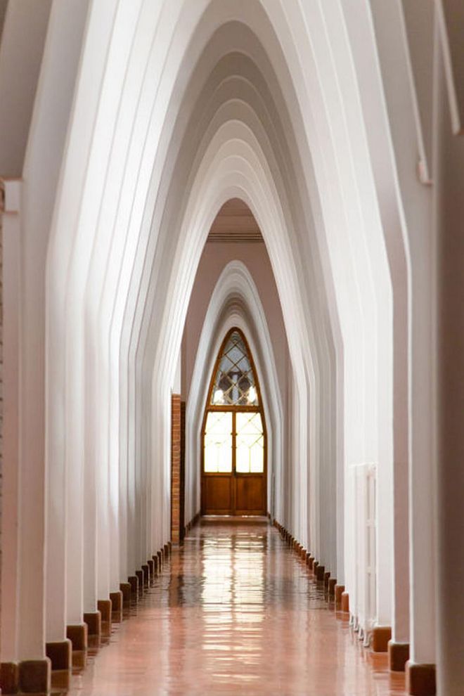 The most unique aspect of the relatively simple Teresian College is the arched corridors inside the building.