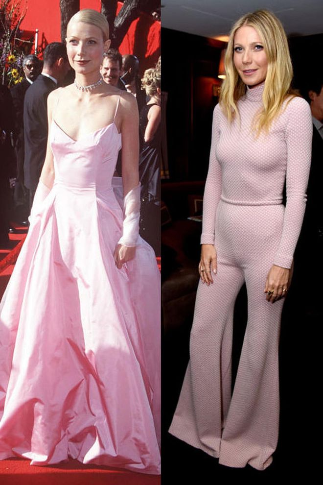 Pretty in aesthetically pleasing, iconic Oscar dress pink. Photo: Getty