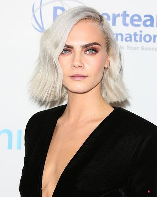 Stars like Katy Perry and Cara Delevingne have ditched their signature hair colours for silvery platinum blonde. Both later chopped off their hair—since short hair so much easier to bleach.

Photo: Getty 