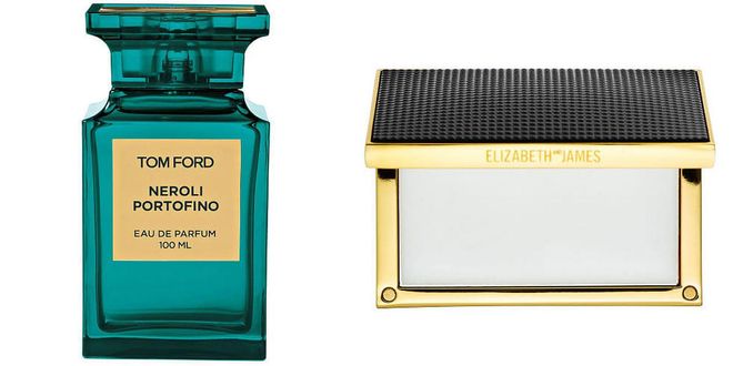 <b>Tom Ford</b> Neroli Portofino, $298.80, barneys.com; <b>Elizabeth and James</b> Nivana Black Solid Perfume Compact, $66.69, sephora.com. 