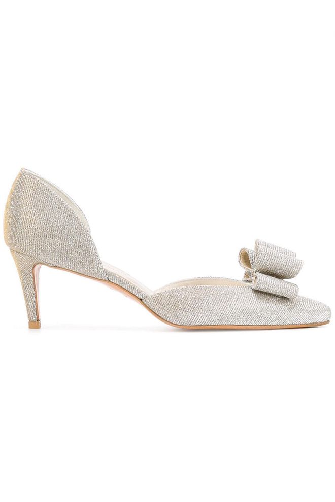 Embrace the kitten-heel trend with these bow-detail pumps.
Embellished shoes, £416.51
