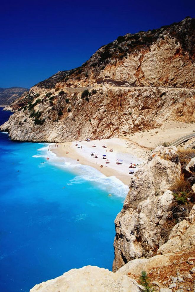 Greece and Italy might get more attention when it comes to Mediterranean beaches, but Turkey's southwestern coast is home to some beautiful options including the small sandy cove at Kaputas Beach.