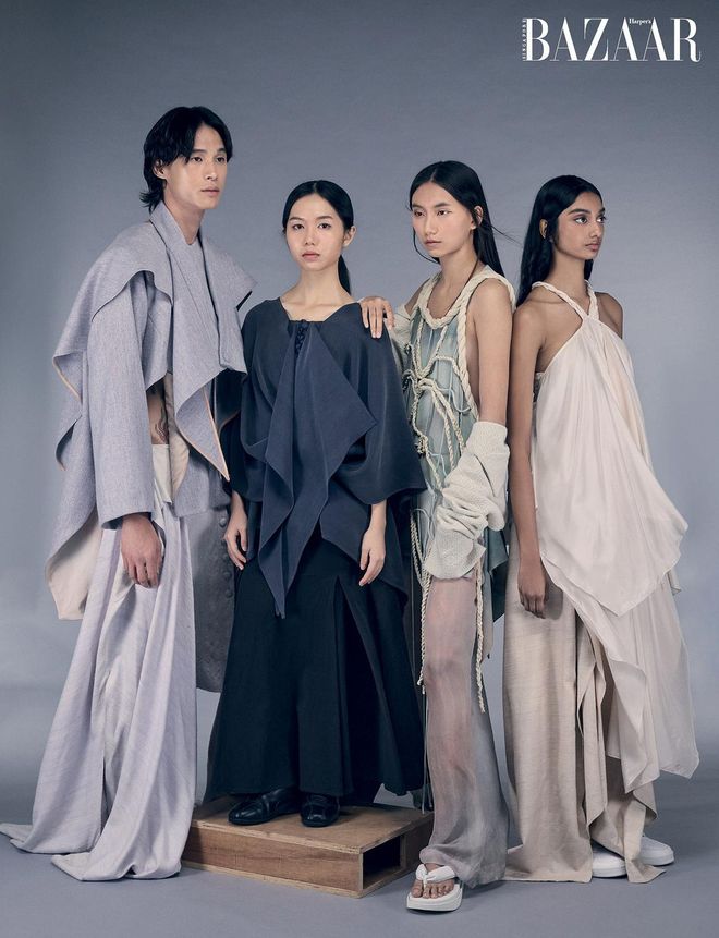 Winner Lim Su Hui with models wearing designs from her collection ‘Homeland’