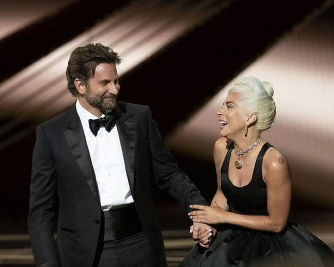 Bradley Cooper and Lady Gaga perform onstage together at the 91st Academy Awards.

Photo: Getty