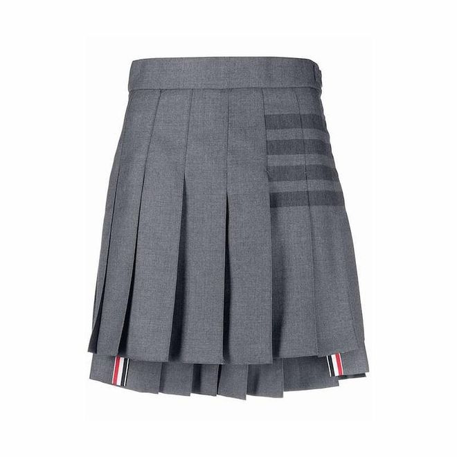 4-Bar Pleated Mini Skirt, $1,920, Thom Browne at Farfetch
