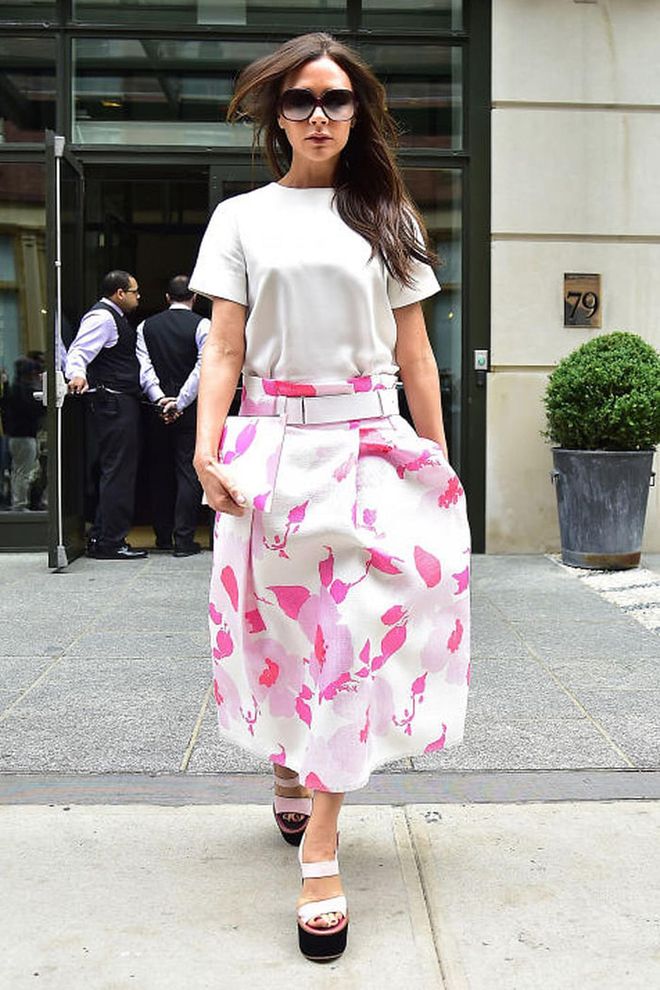 What: Victoria Beckham
Where: out in New York City. Photo: Getty