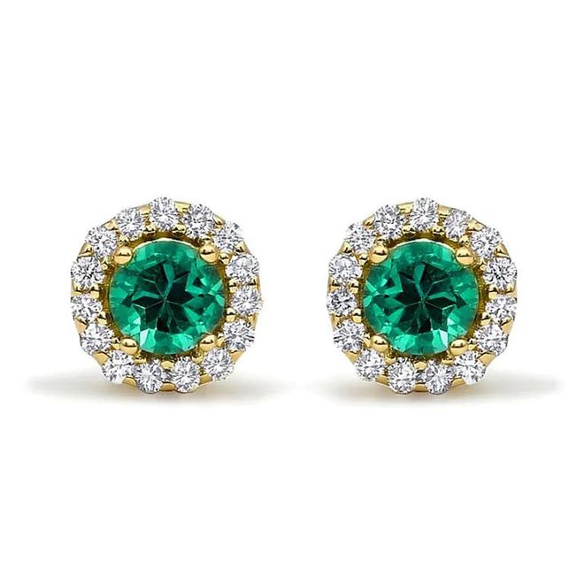 Solitaire Round Alexandrite Halo Stud Earrings, USD$4,800 (S$6,595.06), Mark Henry