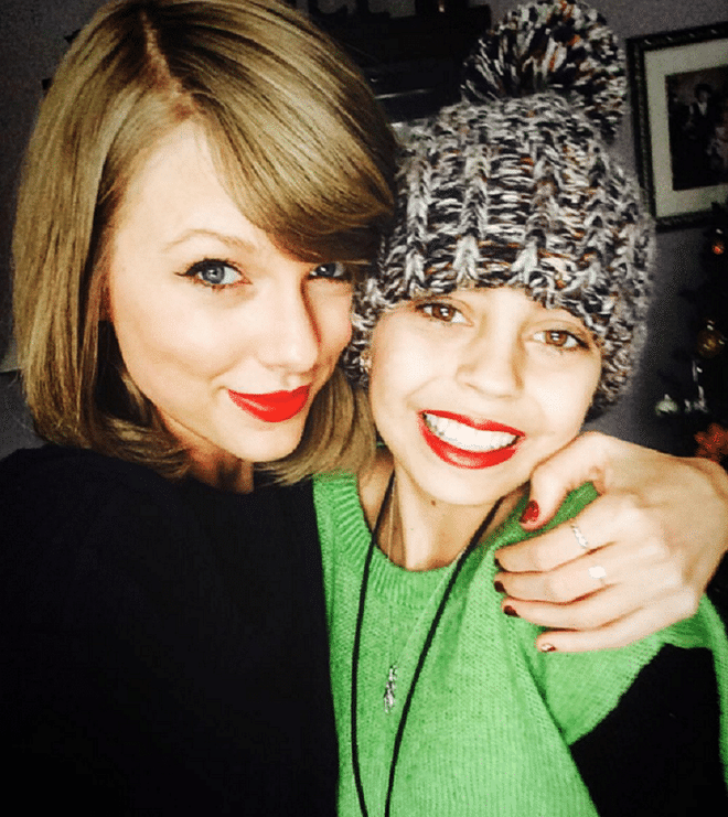 So it's confirmed: Taylor Swift is an actual angel. ?

Just two weeks after donating $50,000 to the Seattle Symphony Orchestra, the "Shake It Off" singer made a big dream come true for a terminally ill super-fan. T-Swift paid a special visit to 13-year-old Delaney Clements, who has been battling a rare form of cancer since age seven. Tay shared pictures of their hangout sesh on Instagram, which you can take a look at (and shed a tear over) right here.

Merry Swiftmas, guys.

Photo: Instagram